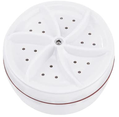 Gcroet Mini Lavadora, Mini Lavadora Lavadora portátil Turbo Turbo Lavadora para Viajes domésticos Acampar 30W Blanco