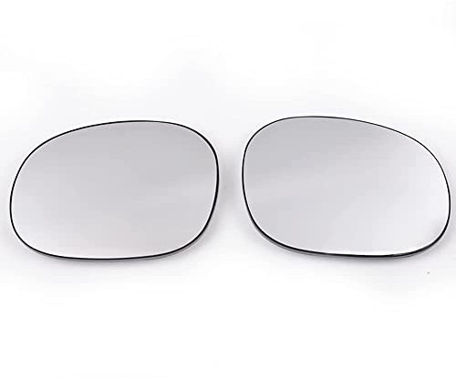 Cristal Del Espejo Retrovisor para Peugeot 206 CC SW 206+ 1007, Cristal de Retrovisor Exterior Calefaccionado con Placa Trasera, Se adapta al lado izquierdo o derecho del vehículo.