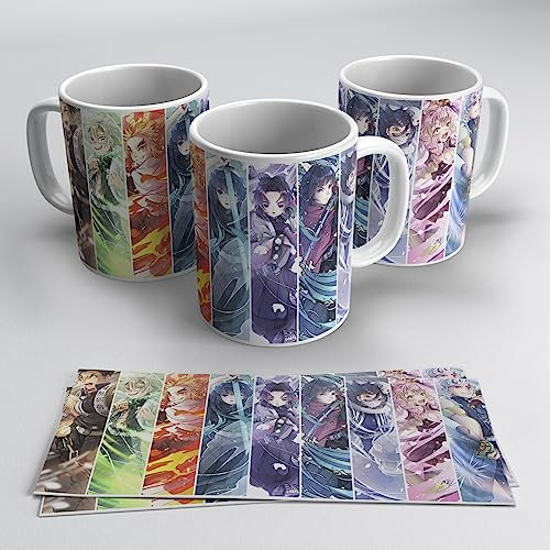 newseny Kimetsu no Yaiba Tasse cadeau pour fans Anime Manga de Demon Slayer Tous les personnages | Céramique 355 ml