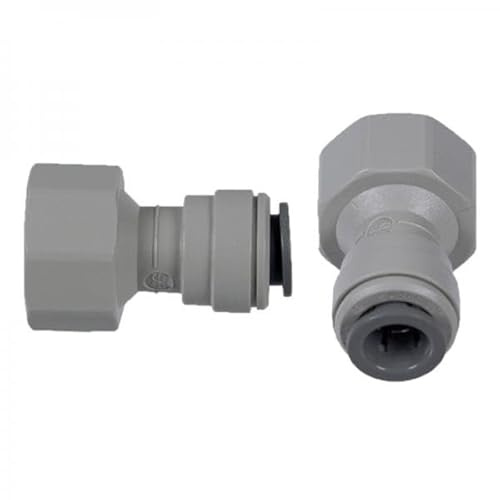 John Guest Anschlussgewinde 3/4, für 1/4 Schlauch CI320816FS, Komplettpackung 10 Stück