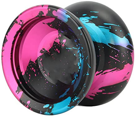Fabater Nicht Reagierender Metal Yoyo Professional, Reaktionsfreudiges Yoyo für Kinderanfänger, Legierungs-Yoyo-Ball für Erwachsene mit Handschuh und 3 Ersatz-YOYO-Schnüren (Typ 3)