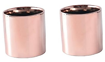 OFFSCH Ensemble de Pots en céramique Or Rose pour décoration de Bureau 2 pièces pour Plantes succulentes pour la Maison et Le Bureau