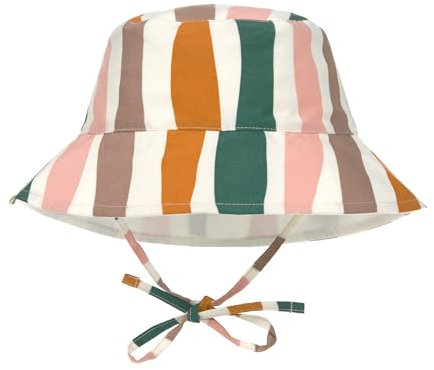 LÄSSIG Splash & Fun Baby und Kleinkind Sonnenhut Fischerhut mit UV-Schutz Waves Pink/Nature 19-36 Monate
