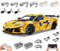 Technik Auto für Corvete C8, Mit Motor Set und LED Licht, 1:8 Groß Automodell Bausatz, 3788 Teile Klemmbausteine Auto MOC Set, Kompatibel mit Corvete Technik