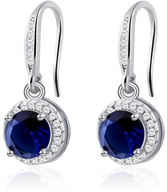 Sapphire Earrings Blue Earrings for Women Moissanite Earrings Silver Earrings for Women Cubic Zirconia Earrings Dangle Earrings September Birthstone Earrings