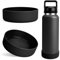 Housse de Protection antidérapante en Silicone pour Bouteille d'eau Yeti Rambler 36 oz (Noir, Lot de 2)