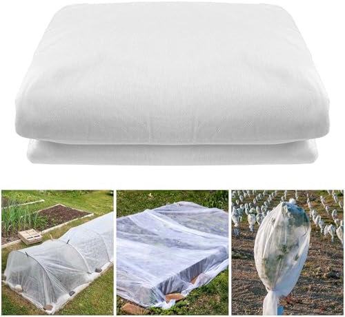 1.5m x 10m Manta Termica Plantas, 40 g/m² Malla Antiheladas, Forro Polar Suave y Duradero, Tejido de Protección Térmica Antiheladas para Todo Tipo de Plantas y Arbustos
