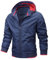 Ewleguzka Herren-Regenjacke, Windbreaker, Outdoor, wasserdichte Jacken, leichte Shell-Jacke, Wandern, Regenmantel mit Kapuze, Wandern, Alltag, winddicht, Navy3, L