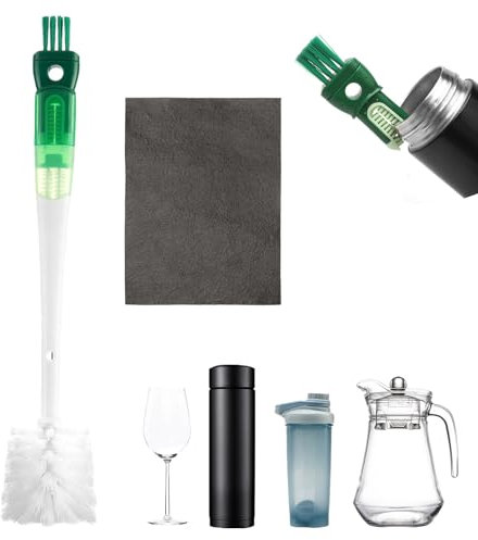 Multifunctional Water Bottle Cleaning Brush, Water Bottle Brush Cleaner, Straw Cleaner Cleaning Brushes for Small Spaces, Bottle Brushes for Cleaning, Small Bottle Brush for Bottles Cups Teapots