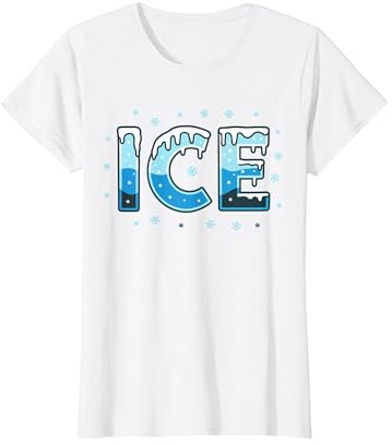 Eisshirt Erwachsene Kinder Herren Damen Feuer und EIS Kostüm T-Shirt