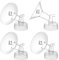 GOTOCUT 4PCS 21mm Flange for Spectra S1 S2 9Plus Synergy Gold Breast Pumps Replacement Accessories, Compatible with Spectra, Nenesupply, Avent Wide-Mouth Bottles, Breastfeeding Parts