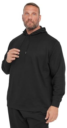 BadRhino Big & Tall Diamond Quilted Hoodie - Men's - Plus Size Curve Black