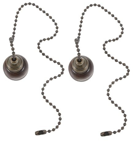 Warmhm Ceiling Fan Pulls 2pcs Light Chain Pull Extenders Simple Design for Home Decor