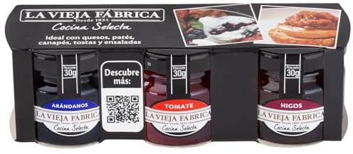La Vieja Fábrica | Fajita Surtido especial maridaje COCINA SELECTA | Pack de 3 | Arándanos, Tomate, Higos