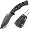 NedFoss SQUIRREL Neck Knife Messer, 7.5CM Full Tang Hals Messer mit Verstellbarer Gurtclip, Kette Messer mit Kydex Scheide, Umhänge Messer mit G10 Griff, Mini Messer feststehend Geschenk