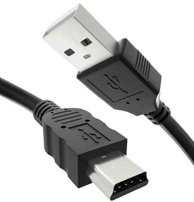 USB-Ladekabel Kompatibel mit Ti-84 Plus CE, Ti-84 Plus/C Silber Edition, Ti-Nspire CX/CAS, Ti-89 Titan, Ti-Nspire CX II/CAS Graphic Calculator USB A auf Mini-B USB-Kabel für Texas Instruments