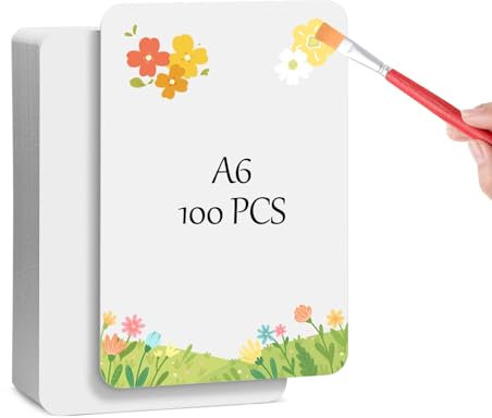 100 Stück Kraftpapier Karten 10 x 15 CM,Blanko Papier Karten zum Selbstgestalten,Postkarten Blanko,Karten Blanko zum Beschriften,Karteikarten für DIY, Hochzeitseinladungen, Danksagungskarten