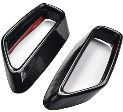 Edelstahl Auspuffspitzen Auto Auspuff Schalldämpfer Endrohr Spitze Abdeckung Zierleisten für BMW 5er G30 G31 2018-2021 Auspuffschalldämpferabdeckungen (Schwarz, 1 Paar)