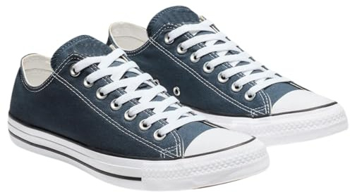 Mens Canvas Lace Up Sporty Low Top Outdoor Trainers Sneakers Pumps Plimsolls with Rubber Toe Cap Shoes (Navy, UK Footwear Size System, Adult, Men, Numeric, Medium, 11)