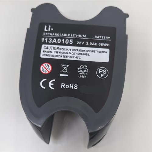 3000MAH Original Vacuum Cleaner Battery 22V. Compatible with Gtech Power Floor ATF024 1301A002 113A0105 Second Generation(FOR 113A0105 3000MAH)
