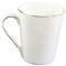 Healifty Elegant White Bone China Mug Simple Design Ceramic Coffee Tea Cup for Birthdays Weddings Anniversaries Christmas Heat Resistant Ergonomic Handle