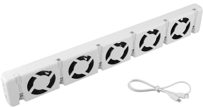 Smart Radiator Cooling Fan with DC 5V Input, Quiet Operation Under 20dB, 50CFM or 85m³/h Airflow Improves Heat Distribution, ROHS Flame-Retardant Shell, Fits Radiators Over 50cm (Not used alone)