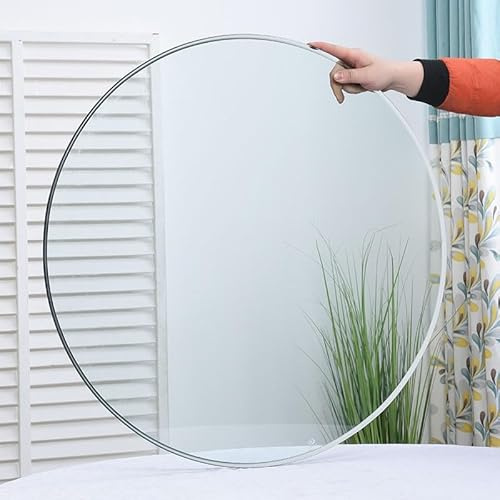 GY8PKVWKWQ Tablero de Vidrio Redondo, Tablero Templado 40-50-60-70-80-90 cm, Biselado, Placa Circular Premium(43CM(17IN))