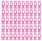 Lot de 50Pcs Clips Pinces en Plastique pour Reliure Couture Artisanat (Rose)