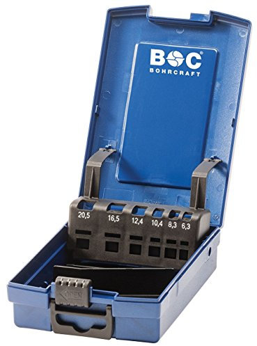 Bohrcraft 00811520006 Industrie-Kunststoffbox dunkelblau KS6-K leer 6-tlg.f. Kegelsenker 6,3/8,3/10,4/12,4/16,5/20,5