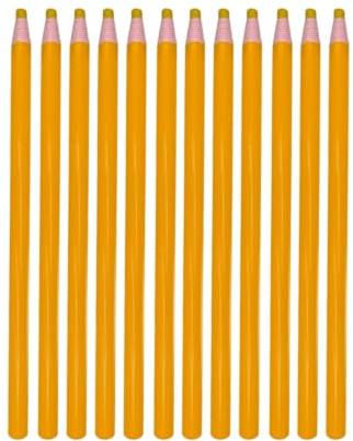 Pack of 12 Janrax Yellow Chinagraph Pencils by Janrax - Peel Off China Markers