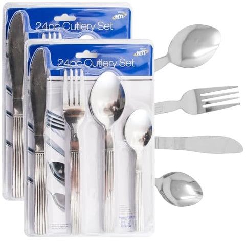 48pc Cutlery Set Kitchen Stainless Steel Tableware Dining Kit Spoon Fork Knife | Cutlery Set for Home Restaurant | Includes Knife, Fork, Spoon & Teaspoon