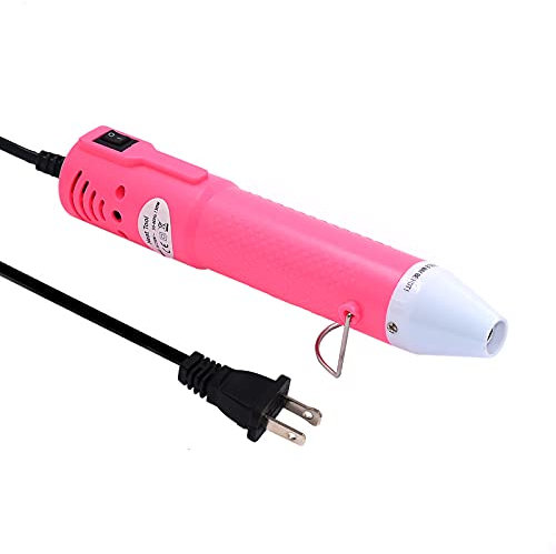 Heat Gun,mofa Embossing Mini Heat Gun,Hot Air Gun For Craft with Stand For DIY Embossing And Acrylic Paint Dryer,Multi-Purpose Electric Heating Nozzle 150W 110V (Pink,White)