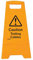 iSigns Floor Signs (Caution Trailing Cables) Free-Standing Cable Warning Sign, Danger Sign for Factories, Warehouses and More, A-Frame Site Safety Sign, 300x575mm Caution Floor Sign