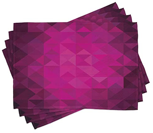 ABAKUHAUS Hot Pink Platzmatten, Expressionismus Inspired Art, Waschbare Stoff Esszimmer Küche Tischdekorations Digitaldruck, Pflaume Lila