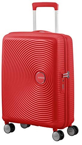 American Tourister Soundbox - Handgepäck Koffer 55 x 40 x 20/23 cm -Hartschalen Kabinentrolley für die meisten Airlines inkl. EasyJet - Erweiterbar, 4 Rollen & TSA-Schloss - 35.5/41 L - Rot