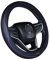 Istn Mikrofaser Leder Auto Lenkradbezug 38cm für die meisten Autos (schwarz lila)