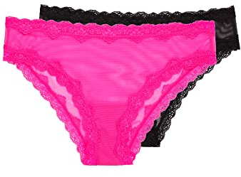 Smart & Sexy Lace Trim Cheeky Panty 2 Pack sous-vtements Hispter Femme