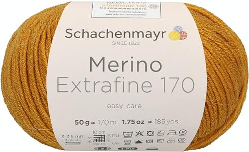Schachenmayr Merino Extrafine 170, 9807551-00026, Farbe: Gold Meliert, Handstrickgarne