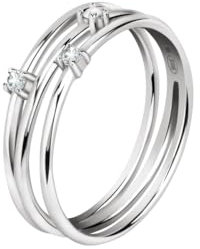 Bluespirit Anello da donna, Collezione ESSENTIAL, in Argento 925 rodiato, Zirconi - P.25R203000712