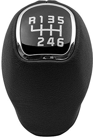 WYTXH Pomo de cambio de marchas de cuero de 6 velocidades, palanca de cambios, balonmano apto para Kia Sportage 2011 2012 2013 2014 2015 / Rio 3 5 VELOSTER 2013-2016