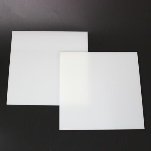 AtHaus® Placa de acrílico opal blanca 3mm | Corte a medida | Placa tipo vidrio esmerilado translúcido para decoración, bricolaje y muebles: 300 x 200 mm