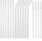 Qoosea Paille en Verre Réutilisables Pailles en Verre, Pailles Réutilisables Suite de Paille Transparent 12 Pièces Pailles Réutilisables avec 4 Brosses de Nettoyage Convient aux jus, aux boissons