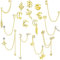 MILACOLATO 16 Stück Ear Cuff Ohrringe Mit Kette Creolen Helix Knorpel Clip On Wrap Ohrringe Verstellbare Manschetten Nicht Durchdringender Knorpel Einstellbare Ohr Cuffs Ohrklemme Set für Damen Gold