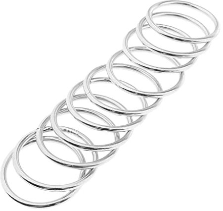 Baoblaze 10er aus aus Set, Geschweißte O Ringe Innendurchmesser 35mm für DIY Ring, Silber