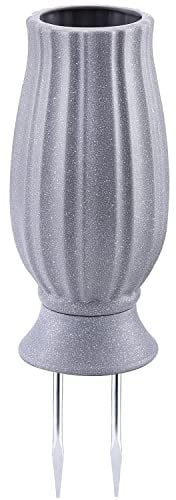 Bocola Jarrón de Cementerio para Decoraciones de tumbas con lápidas de Metal para Flores Artificiales, marcadores Florales Falsos para lápidas al Aire Libre, conmemorativos, condolencias por la