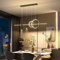 Cblbser LED Pendelleuchte Dimmbar Esstischlampe mit Fernbedienung Pendellampe Höhenverstellbar Modern Designer Esszimmer Küchen Wohnzimmer Büro Lampe Hängend Deckenleuchte Schwarz 30W L100CM