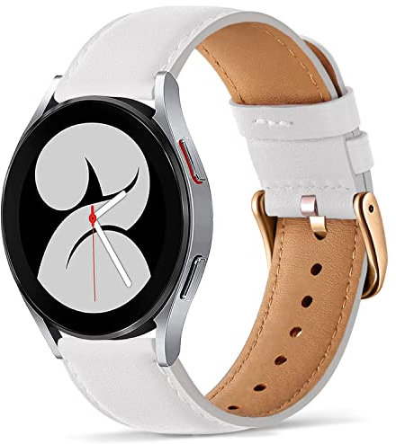 Issinlky Echtes Lederband Kompatibel Mit Galaxy Watch 40mm 44mm, 20mm Armband für Watch 6 Classic/4 Classic/5 Pro/3 41mm/Active 2/Active 40MM/42mm