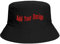 Eimer-Style Cap selber gestalten mit Fototext für Männer und Frauen schwarz, Schwarz , One size