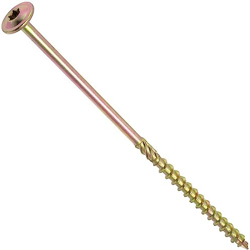 AERZETIX - C67500 - Lot de 50 Vis à bois Ø6x160mm à tête large bombée - à empreinte étoile Т30 - en acier zingué - menuiserie, contreplaqués, agglomérés, mélaminés