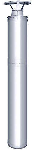 Harvia Juego de chimenea de acero inoxidable 1500 para sauna de barril con accesorios para sauna
